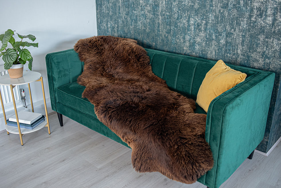 Thumbnail: Sheepskin Rugs Natural Single - Double - Quad, Hand-Sewn Soft British Sheep