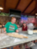 Pizza night on the pool deck