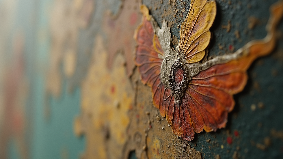 Close-up view of a symbolic object in Henry David Potwin's painting