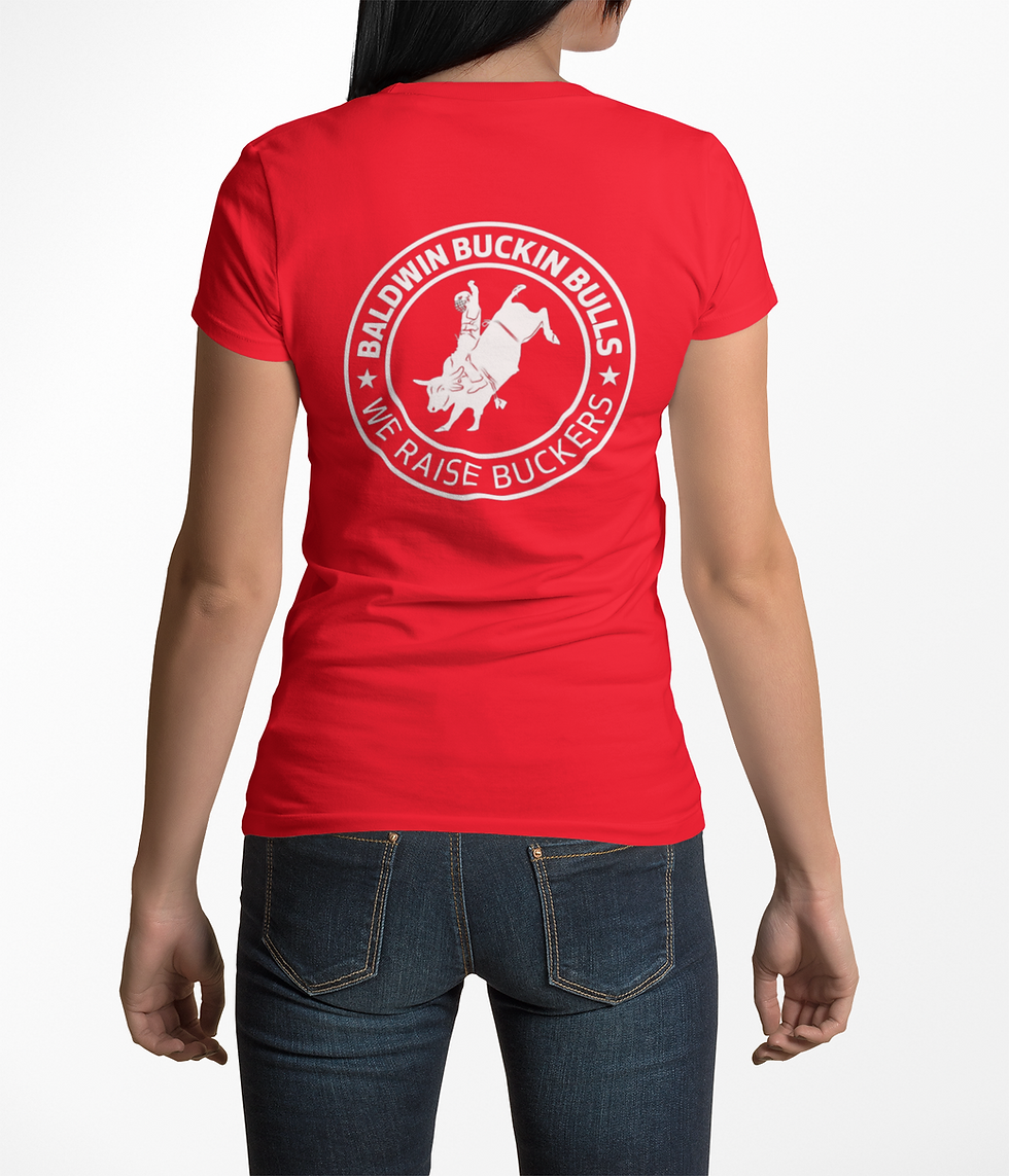 Thumbnail: Baldwin Buckin Bulls Team Tee Red