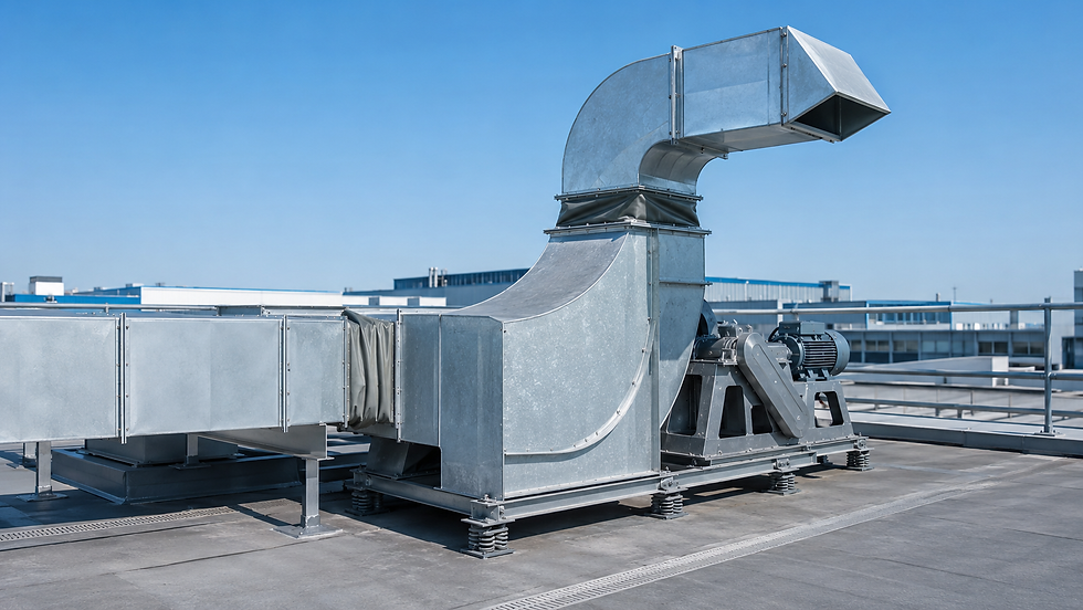 POPULA industrial fan duct resistance solution with rooftop centrifugal exhaust fan