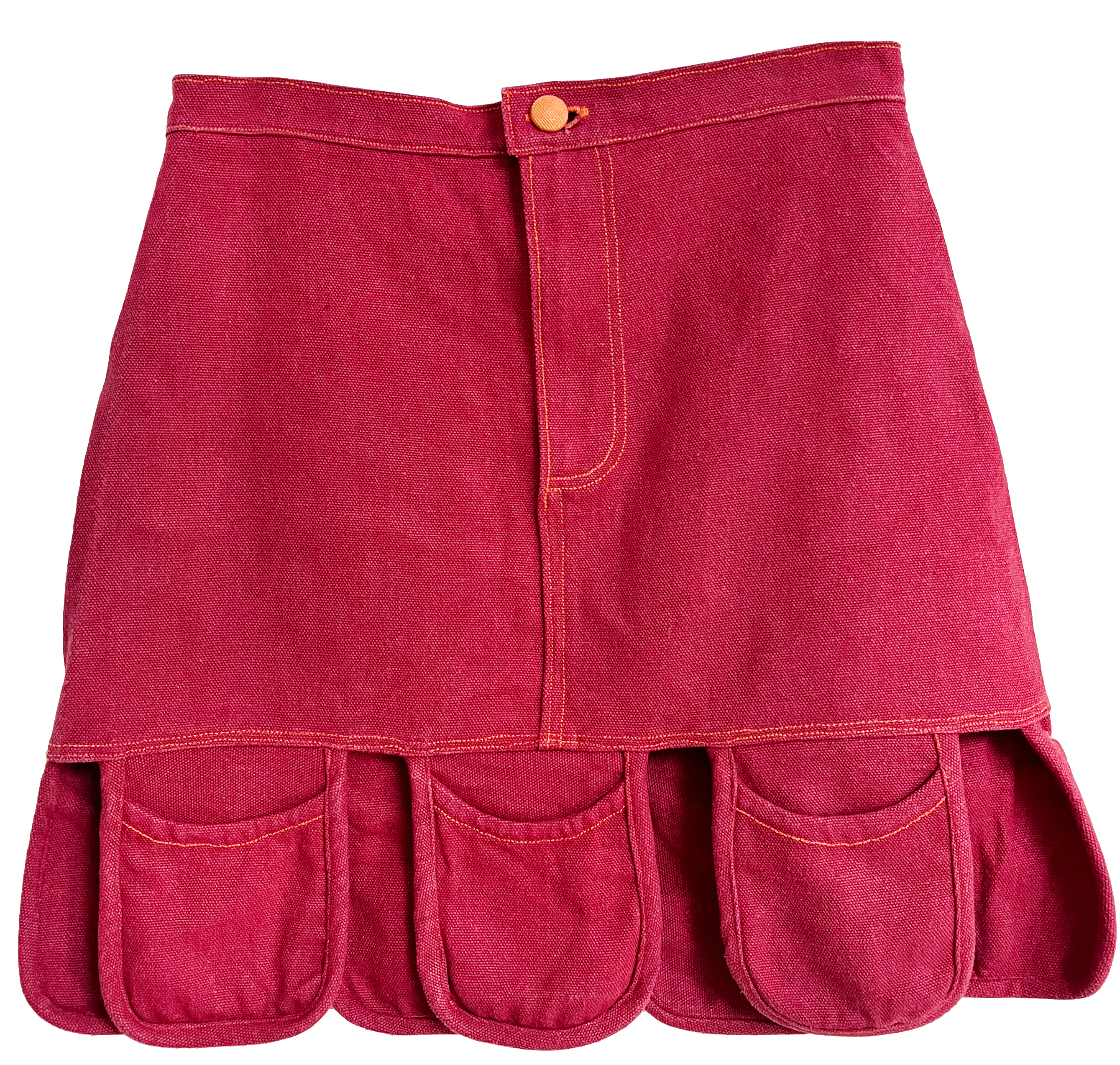 hemp skirt with pocket flaps
