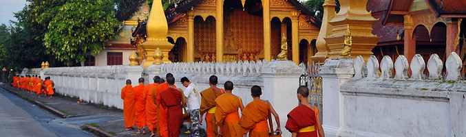 Buddhist Monks Alms Giving in Luang Prabang