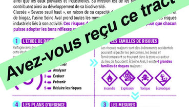Avez-vous reçu le tract "Risques industriels" du SIAAP dans votre boîte aux lettres ? Répondez à notre sondage.