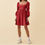 Pikkukuva: EXLURA Womens Square Neck Dress Long Puff Sleeve A-Line Casual Short Mini Dress