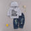 Pikkukuva: fhutpw Toddler Baby Boy Outfits Hoodie Sweatshirts & Jeans Clothes Set Fall Win