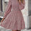 Pikkukuva: KIRUNDO Womens Fall Dresses Casual Long Sleeve Floral Dress Crewneck Smocked Hi