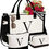 Pikkukuva: YOOLIFE 3 Pcs Gifts for Women - Initial Canvas Tote Bag & Makeup Bag Personaliz