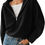 Pikkukuva: BTFBM Womens Sweaters Fall 2024 Half Zip Pullover Trendy V Neck Collared Sweate