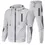 Pikkukuva: 2024 Men's Hoodies+Pants Sets Triple Slant Hoodie Jacket Sport Zipper Tracksuit