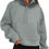 Pikkukuva: AUTOMET Womens Sweatshirts Half Zip Cropped Pullover Fleece Quarter Zipper Hood