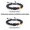 Pikkukuva: Zodiac Bracelet for Men Women 10mm Natural Black Onyx Stone Star Sign Constella