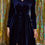 Miniaturebillede: Elegant Velvet Button-Up Dress for Women - Long Sleeve, Lapel Collar, A-Line Fi