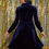 Miniaturebillede: Elegant Velvet Button-Up Dress for Women - Long Sleeve, Lapel Collar, A-Line Fi