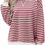 Pikkukuva: Nfsion Womens Casual Striped Oversized Sweatshirts Long Sleeve Crewneck Hoodies