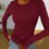Pikkukuva: BTFBM Women's Casual Tops Fall Winter 2024 Long Sleeve Crew Neck Workout Stretc