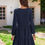 Pikkukuva: HOTOUCH Women Casual Tunic Dress V Neck Tiered Dress Long Sleeve Fit Swing Shif