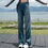 Pikkukuva: Jeans for Women Loose Straight High Stretch Design Fashion Four Season Brand Ne