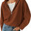 Pikkukuva: BTFBM Womens Sweaters Fall 2024 Half Zip Pullover Trendy V Neck Collared Sweate