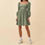 Pikkukuva: EXLURA Womens Square Neck Dress Long Puff Sleeve A-Line Casual Short Mini Dress