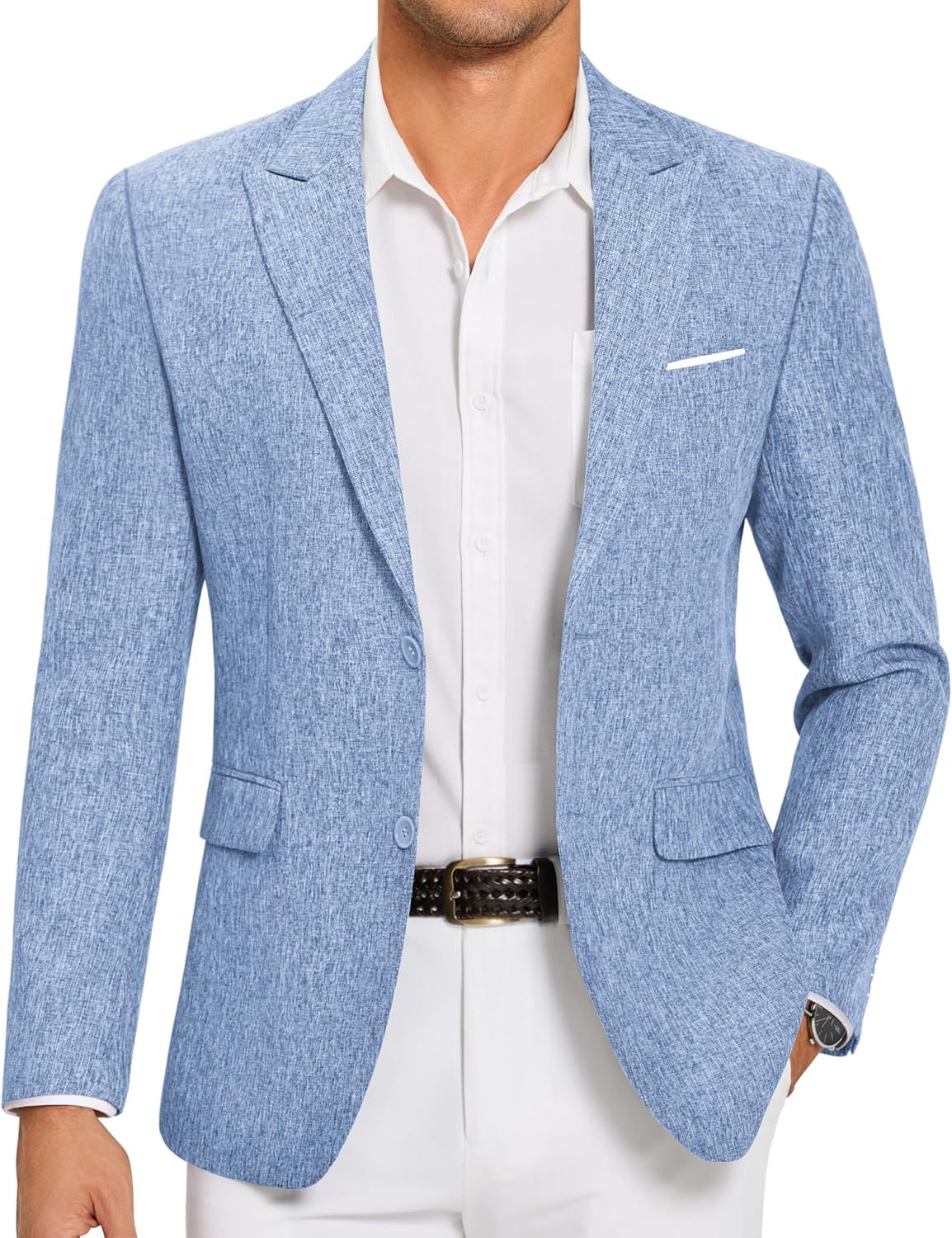 COOFANDY Men Casual Blazer Two Button Sport Coat Slim Fit Lightweight Business