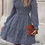 Pikkukuva: KIRUNDO Womens Fall Dresses Casual Long Sleeve Floral Dress Crewneck Smocked Hi