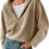 Pikkukuva: BTFBM Womens Sweaters Fall 2024 Half Zip Pullover Trendy V Neck Collared Sweate
