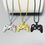 Thumbnail: 3pcs Game Controller Pendant Necklace Set, Hip-Hop Style Party-Ready Gaming Jew