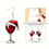 Pikkukuva: Charming Christmas Wine Glass Dangle Earrings - Double-Sided Cartoon Design, Ac