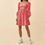 Pikkukuva: EXLURA Womens Square Neck Dress Long Puff Sleeve A-Line Casual Short Mini Dress