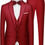 Indexkép: MAGE MALE Men's 3 Pieces Suit Elegant Solid One Button Slim Fit Single Breasted
