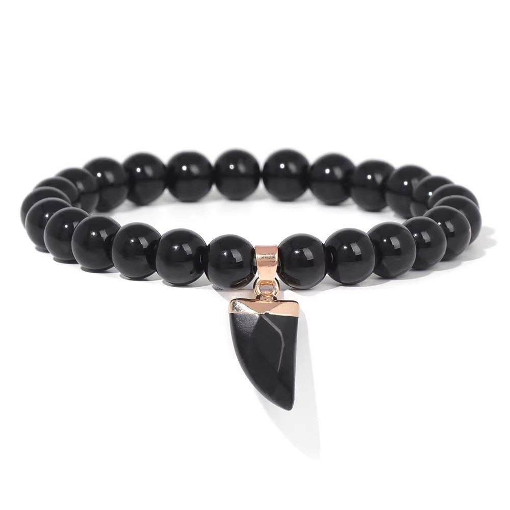Fang Bead Bracelet - Onyx