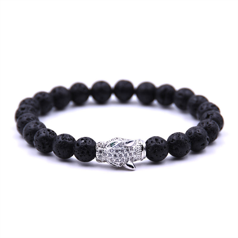 Ornate Crystal Leopard Beaded Bracelet