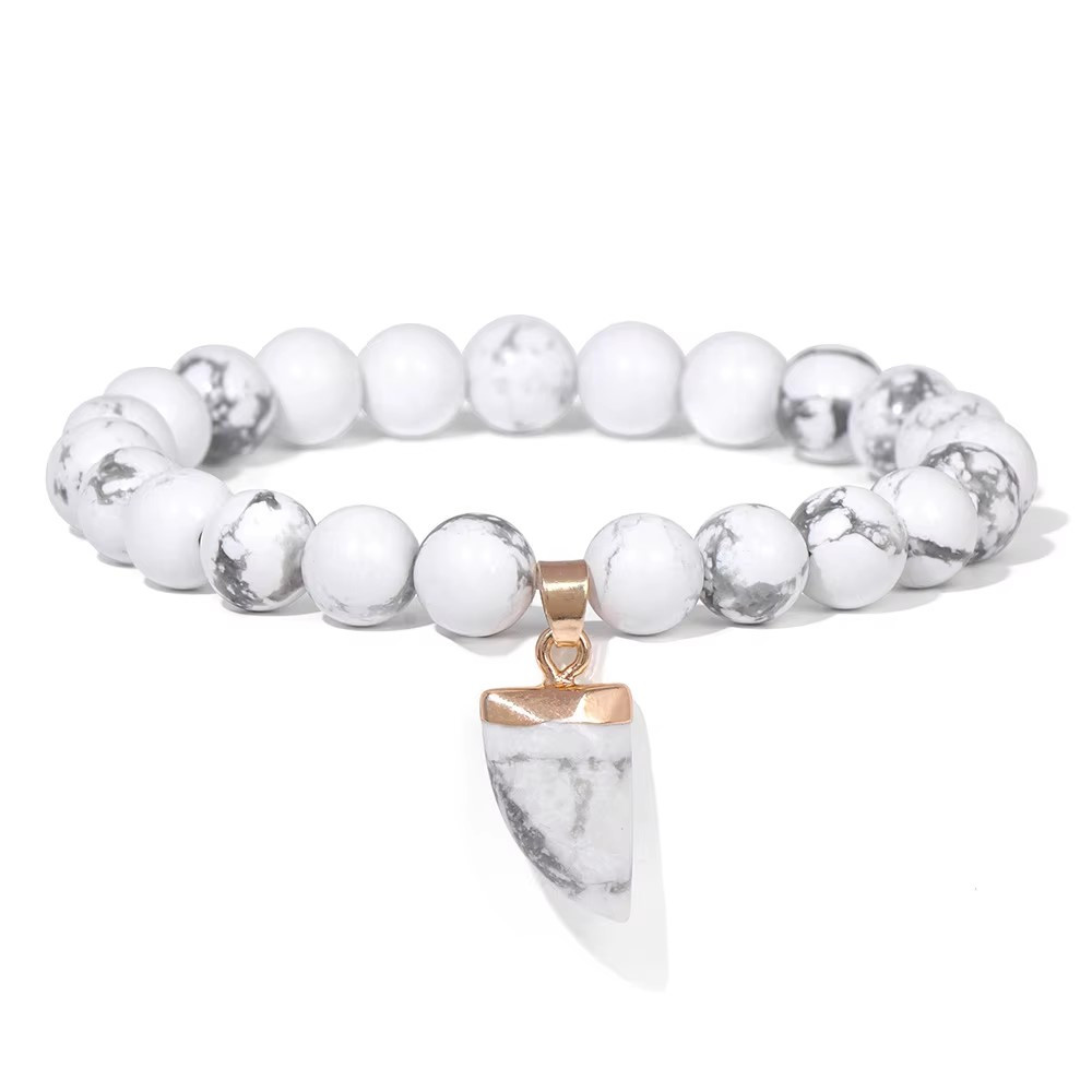 Fang Bead Bracelet - Howlite