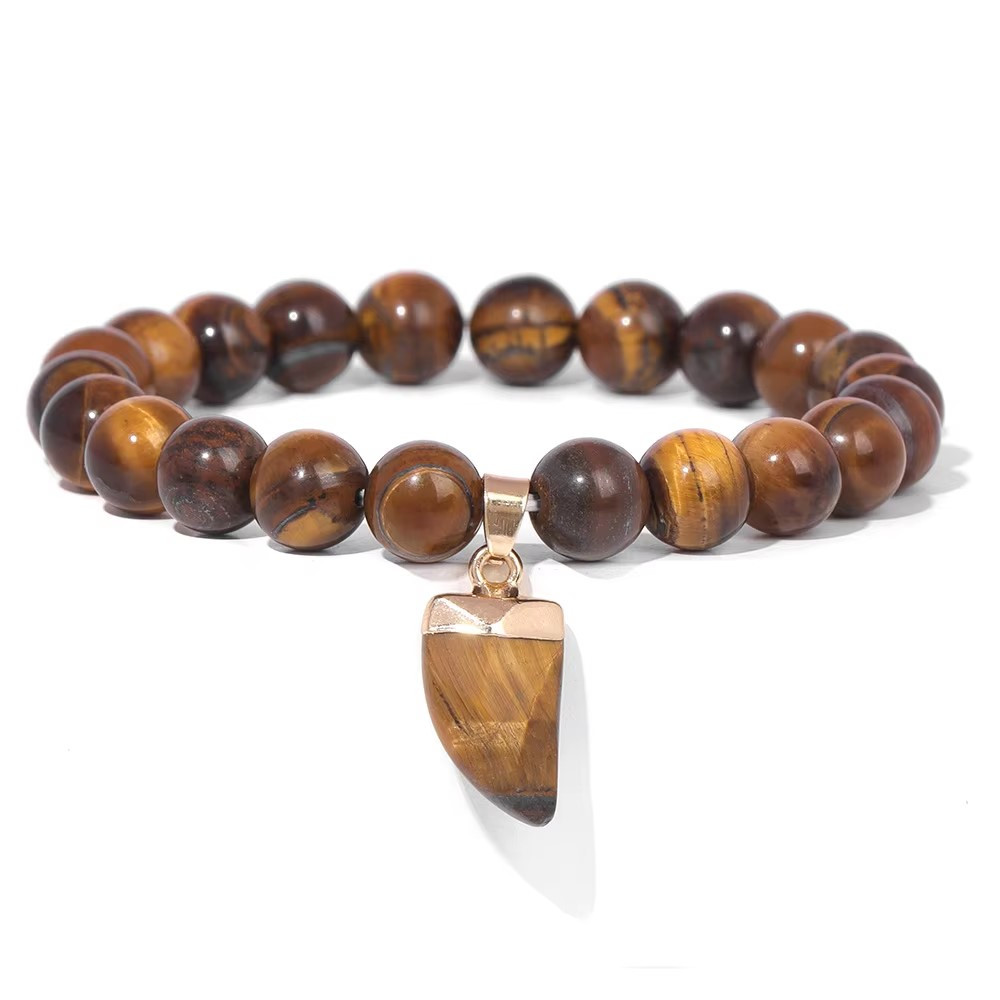 Fang Bead Bracelet - Tigers Eye