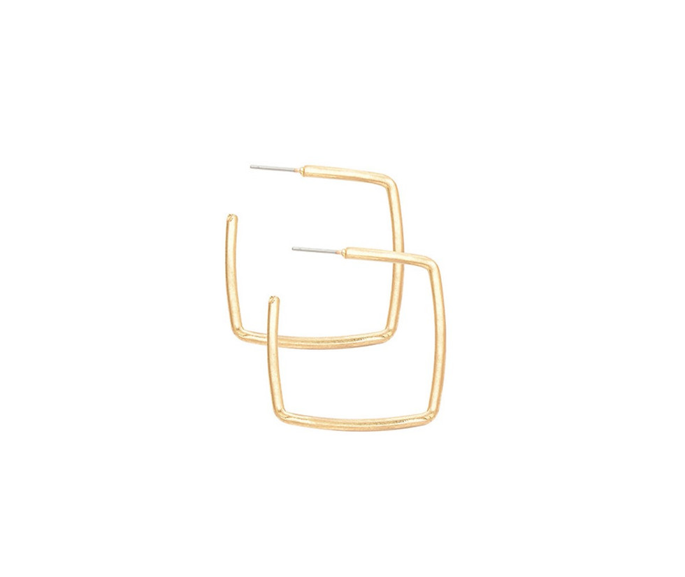 Thumbnail: Geometric Open Hoop Earring