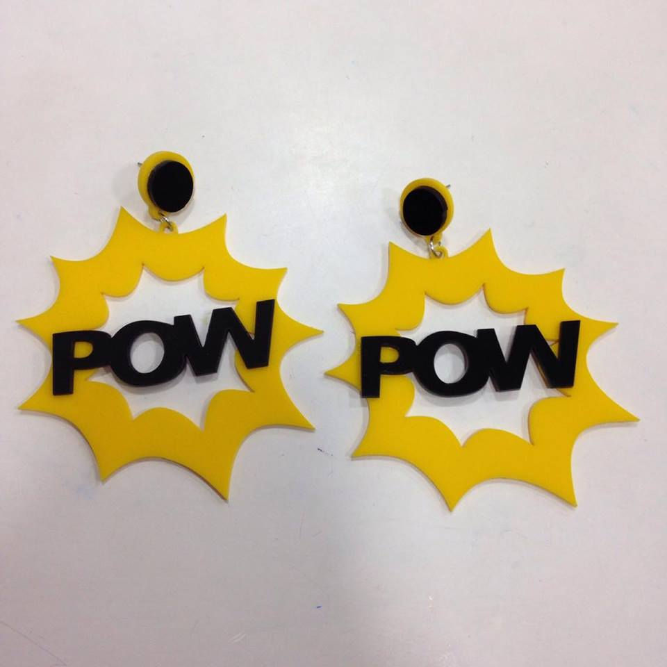 Miniatura: Brinco de Acrílico Pow