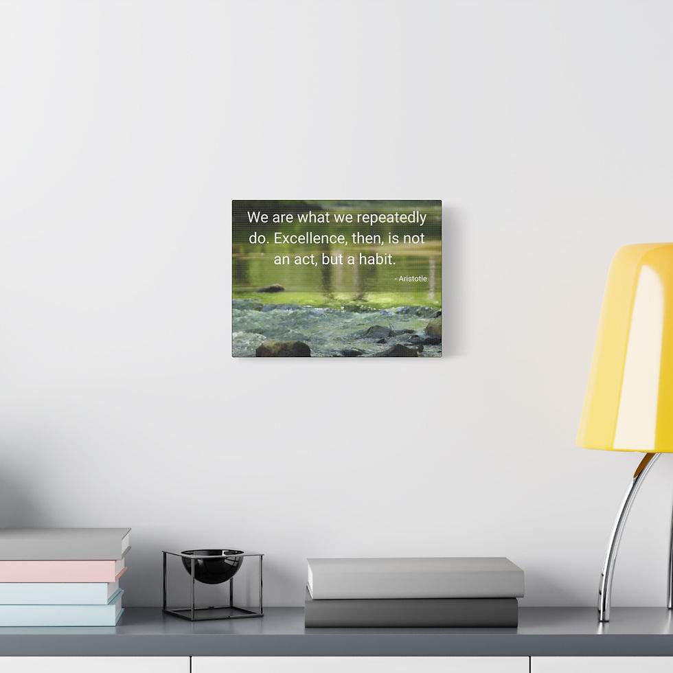 Thumbnail: Aristotle Quote Canvas – Positive Vibes Matte Stretched Wall Art
