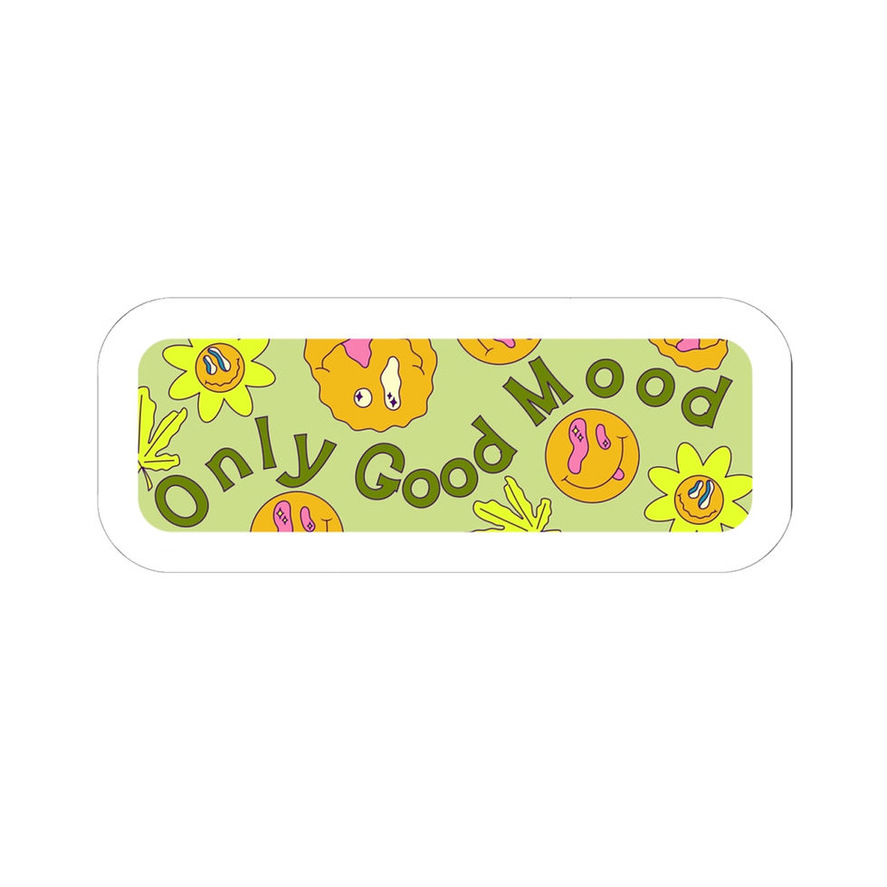 Thumbnail: Only Good Mood Kiss-Cut Stickers - Positive Vibe Decor for Positive Energy