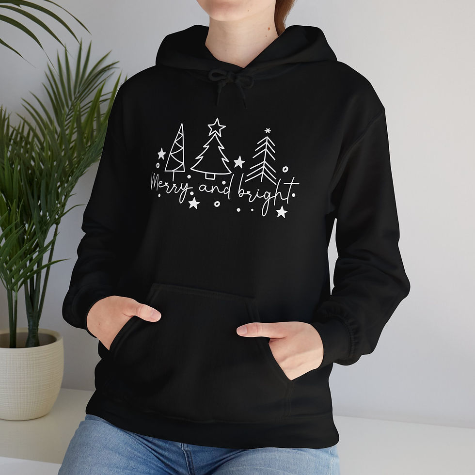 Thumbnail: Merry and Bright women's Hoodie - Cozy Holiday Sweatshirt