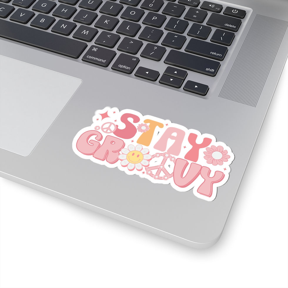 Thumbnail: Stay Groovy Kiss-Cut Stickers | Retro Flower Power Decals for Old School Vibes