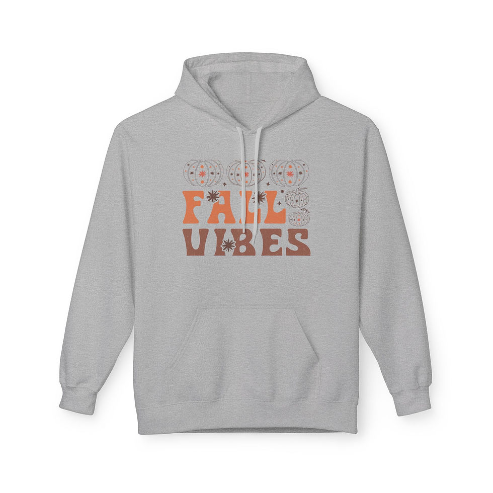 Thumbnail: Cozy Women's Fleece Fall Vibes Hoodie - Perfect for Autumn Good Energy