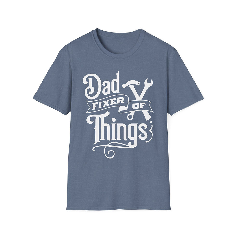 Thumbnail: Dad Fixer of Things Softstyle Tee for Dads Father's Day Gift Positive Vibes Fun