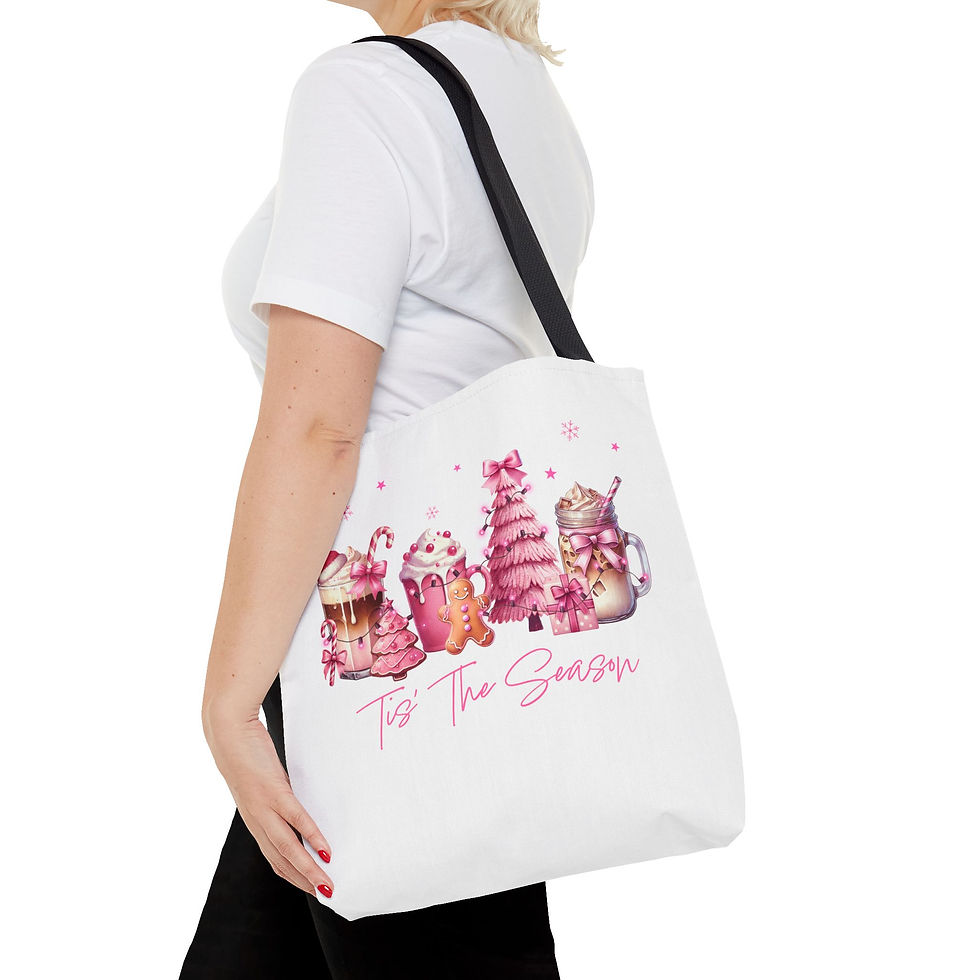 Thumbnail: Festive Holiday Tote Bag - 'Tis The Season Design