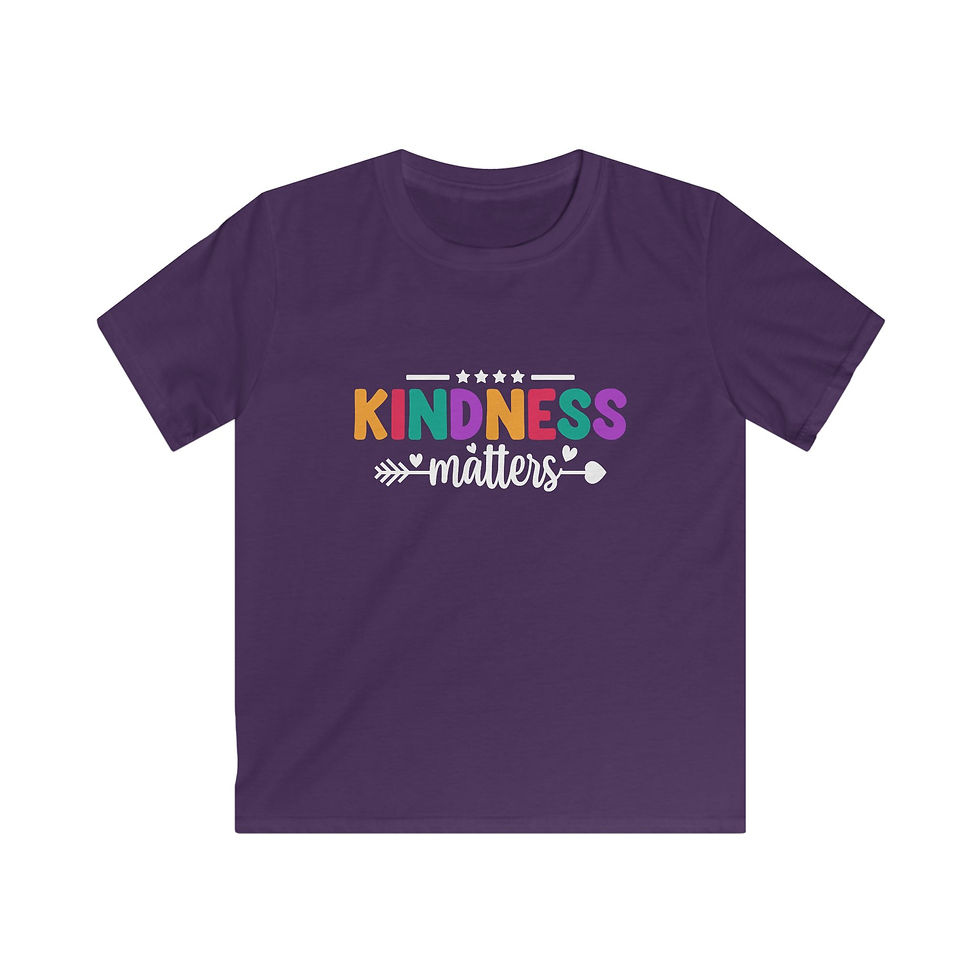 Thumbnail: Boy's Kindness Matters Softstyle T-Shirt - Positive Message from Thriving Kids