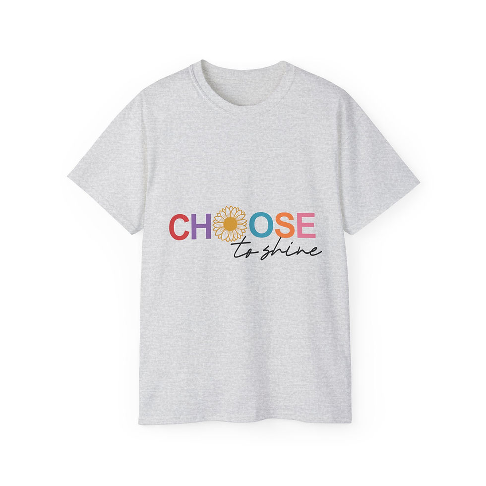 Thumbnail: Inspirational Soft Cotton Women's Tee - Choose to Shine Positive Energy T-shirt