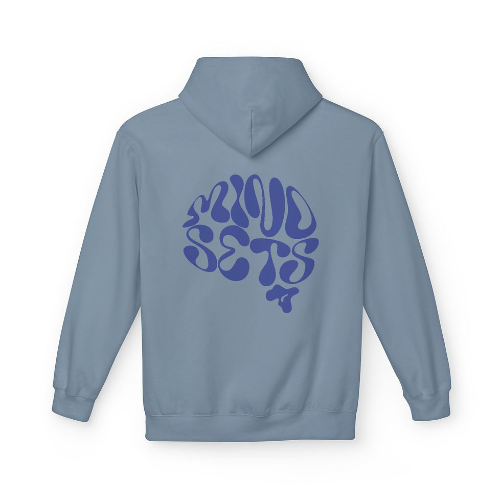 Thumbnail: Men's Soft Retro 'Mind Sets' Graphic Hoodie —  Pullover Positive Thought Vibes
