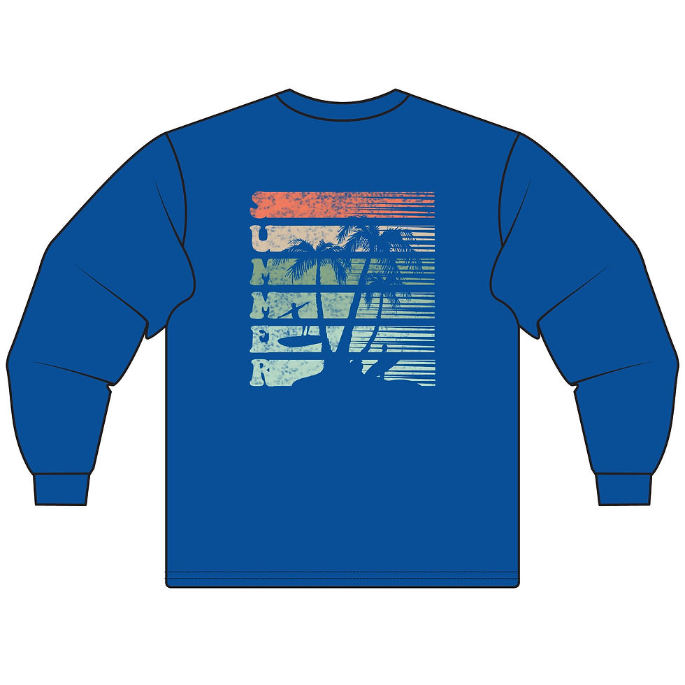 Thumbnail: Retro Palm Tree Long Sleeve T-Shirt - Summer Vibes for Casual Positive Energy