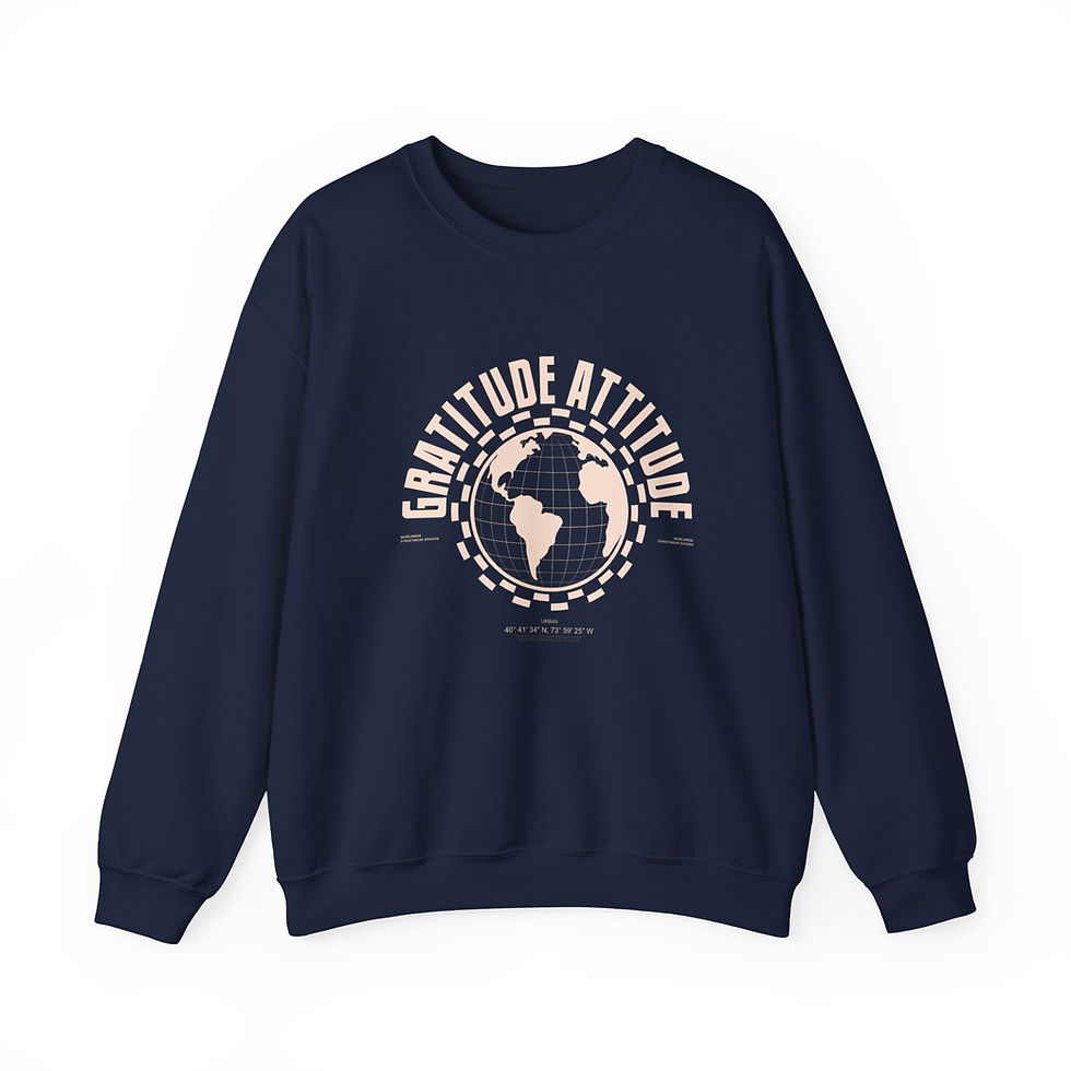 Thumbnail: Men's Gratitude Attitude Softstyle Sweatshirt - Cozy Crewneck Positive Energy