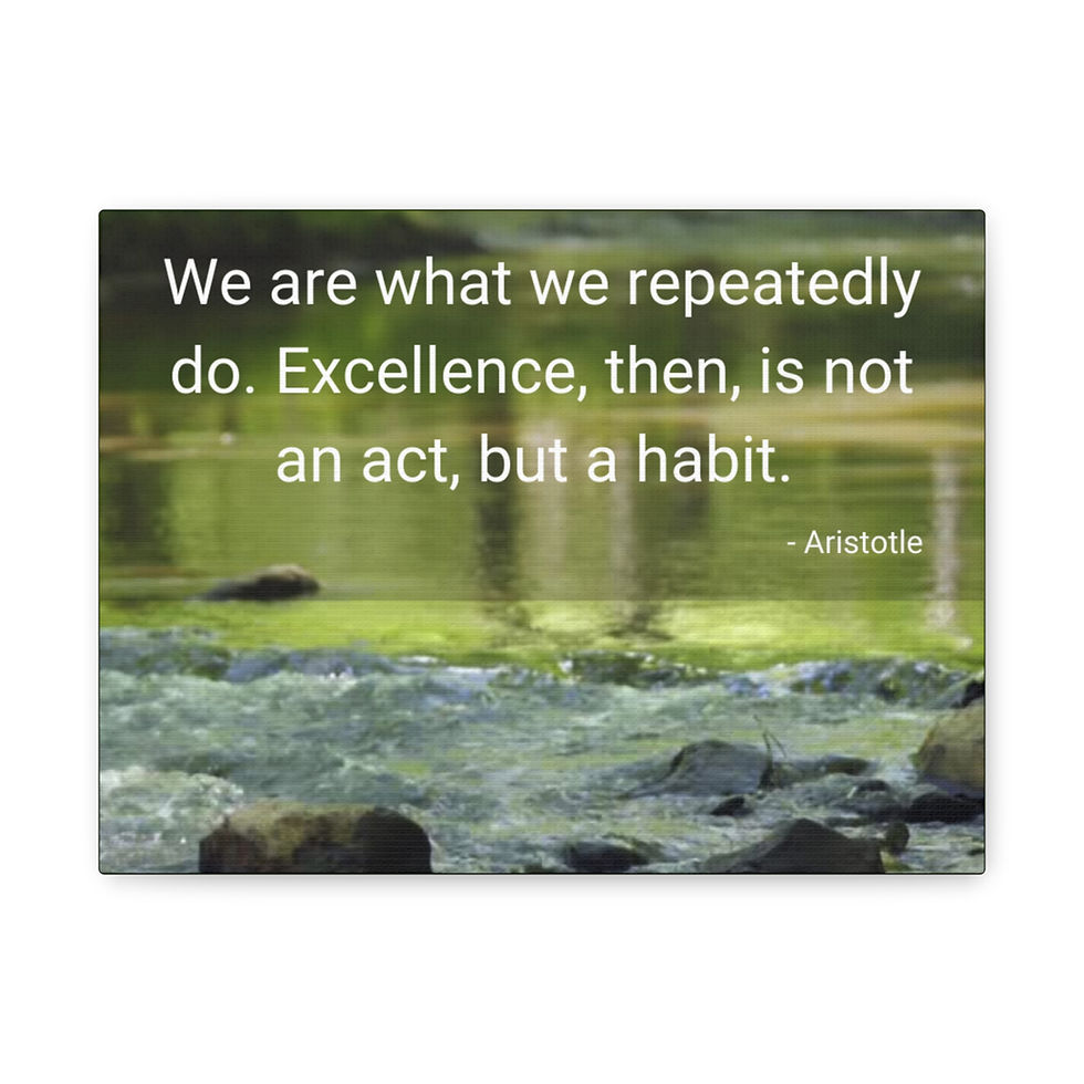 Thumbnail: Aristotle Quote Canvas – Positive Vibes Matte Stretched Wall Art